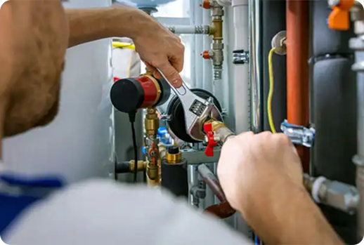 Balanced Air Services technician servicing an HVAC system in Star, ID